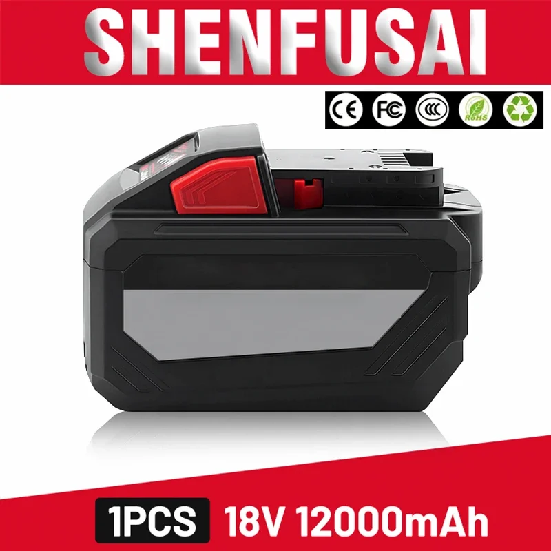 Pro baterii Milwaukee M18 18V 8Ah/12Ah 21700, pro elektrický rázový utahovák M18, náhradní baterie pro elektrické nářadí Milwaukee 18V - náhled 2