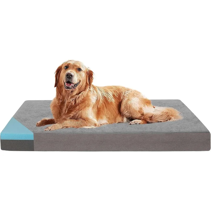 

Orthopedic Memory Foam Dog Bed, Cooling Dog Beds for Extra Large Dogs -Waterproof Pet Bed for Crate with Removable Washable