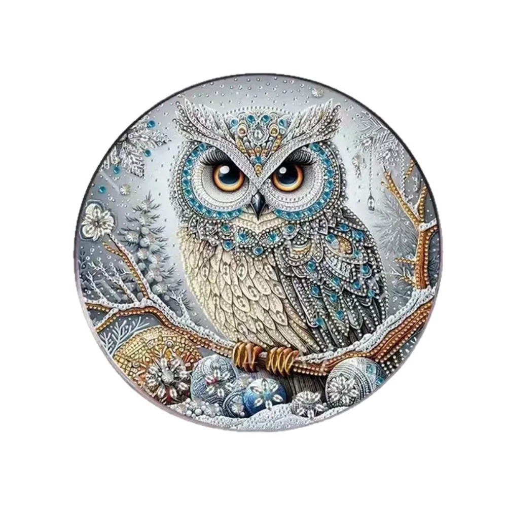 Ice and Snow Wise Man Snow Forest Owl Pin Stainless Steel Flat Dropper Pin Clothes Backpacks Pins Decorative Accessories