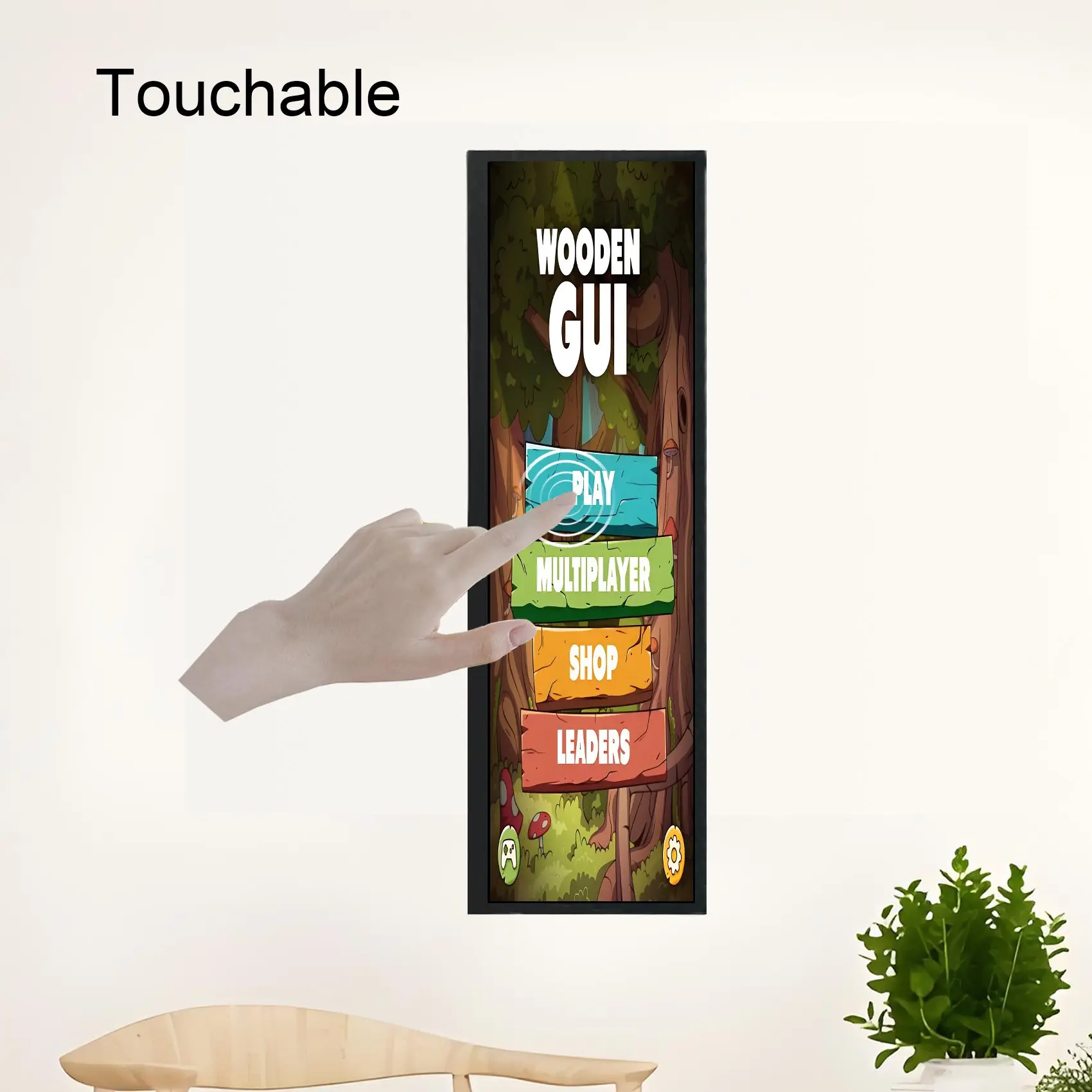 شاشة LCD أندرويد 14.5 بوصة 2K USB AutoPlay، شاشة عرض LCD IPS أوتولوب