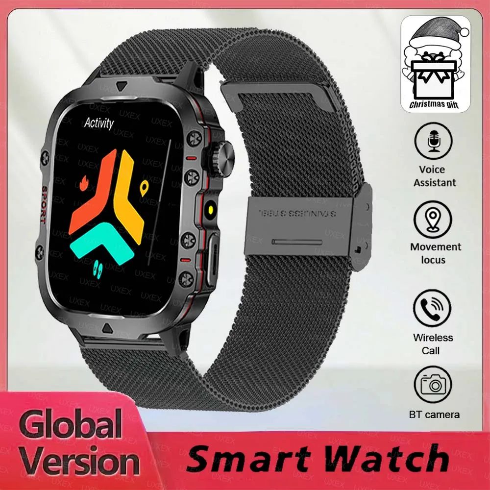 

Часы-фонарик, умные часы, классические 1,96 HD, беспроводной вызов, трекер здоровья, индивидуальный фото, голосовой помощник, рождественский подарок, часы-барон