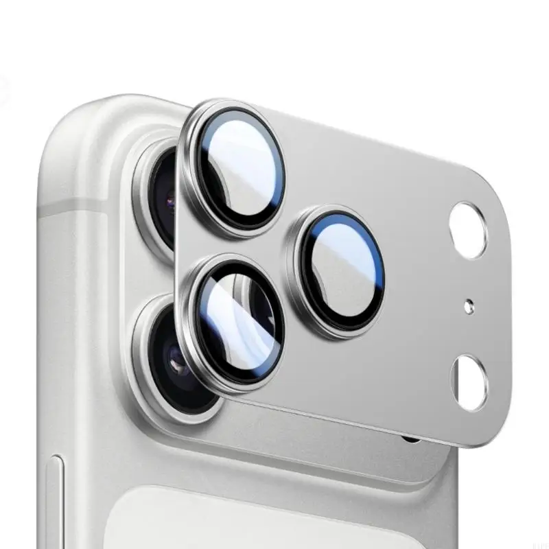 E1PF Matte Finish Camera Cover Guard Anti Fingerprint Drop Proof Film Design For Phone Shockproof Design Aluminum Alloy Frame
