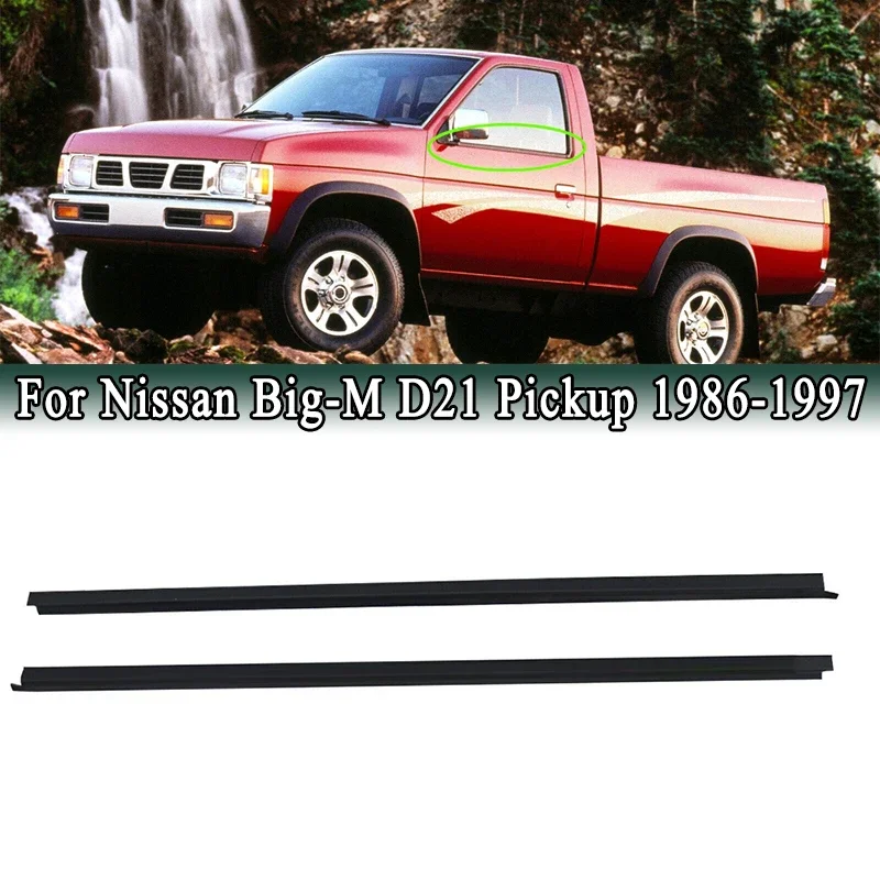 Windows Weatherstrip For Nissan Big-M D21 Hardbody Pickup 1986-1997 Side Door Glass Outer Sealing Moulding Trim Belt