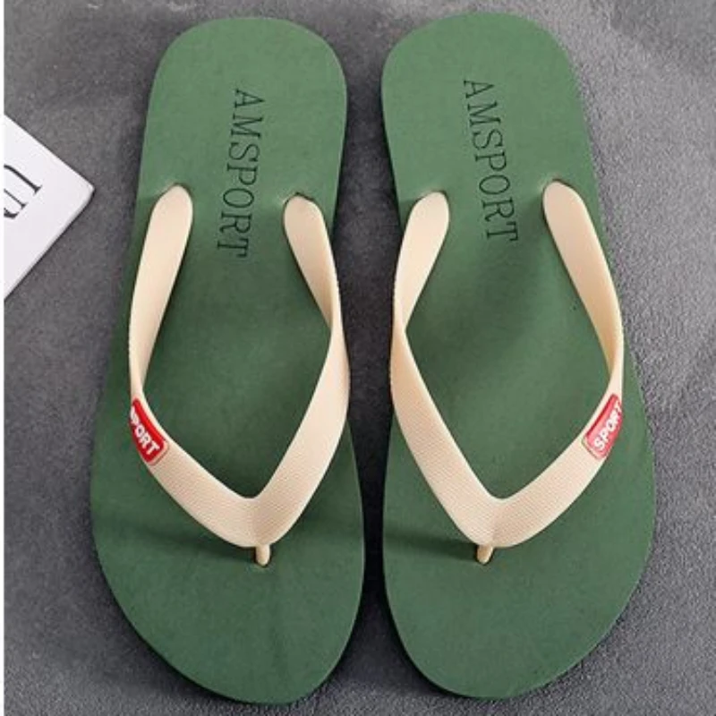 Sandals Man Slip-resistant Slippers for Men Flip Flops Summer Shiatsu Shoes Designer Luxury With Korean Style Cheap Liquidation