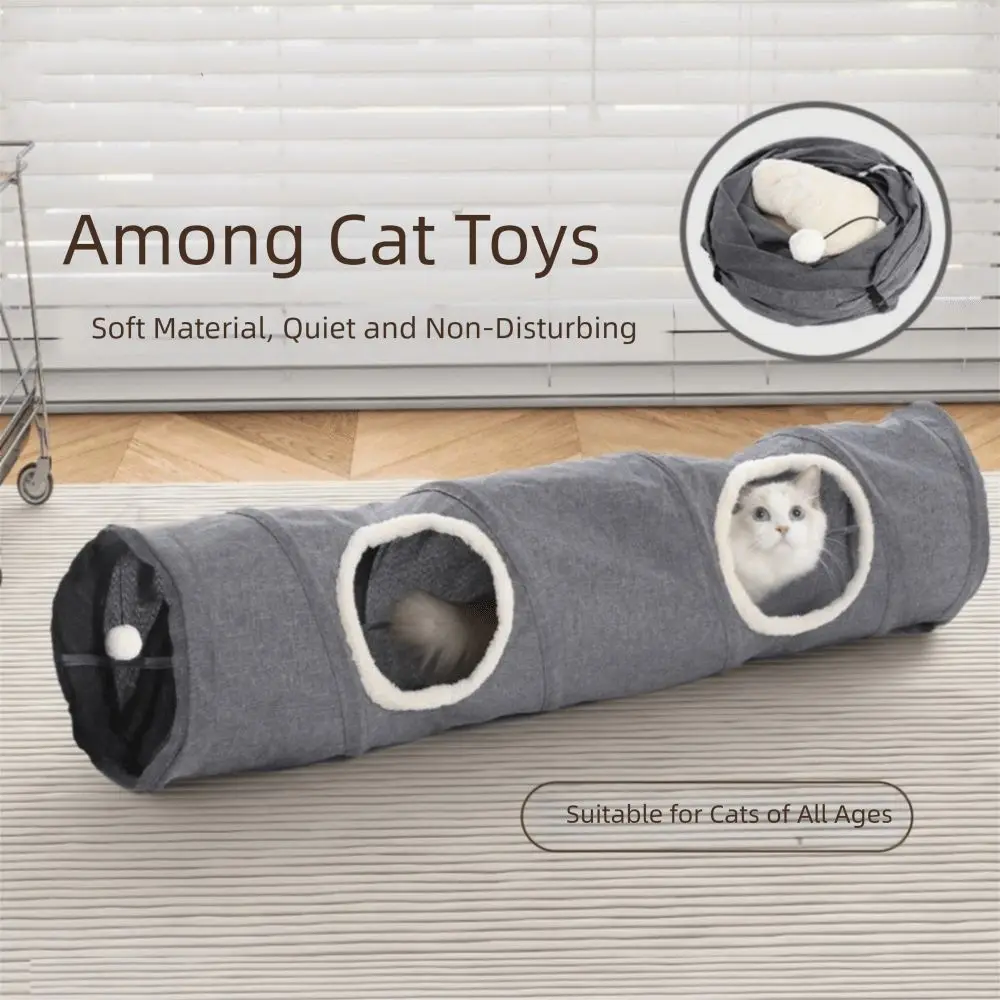 

New Thick Cat Breathable Pet Fun Play Toy Cat Tunnel Tube Training Interactive Folding Cat Nest