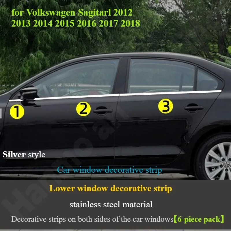 

for Volkswagen Sagitarl 2012 2013 2014 2015 2016 2017 2018 Window trim/door edge trim/stainless steel bright strip