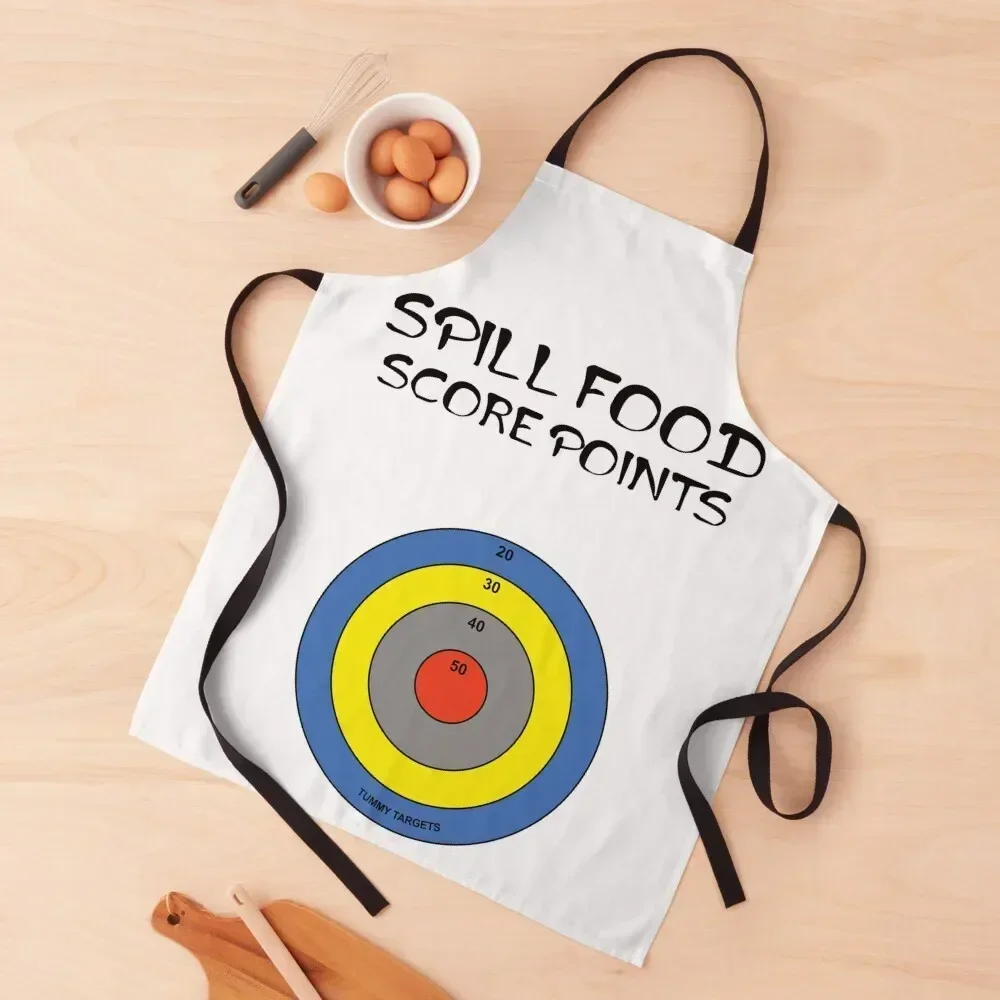 Tummy Target for messy eaters who spill food Apron Barista For Cosmetologist Nursing Apron