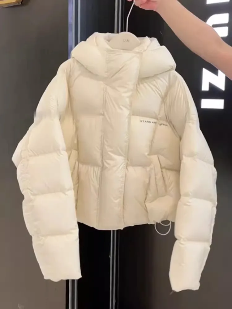 

plus Size Unique Super Cute Hooded ort Cotton Jaet Women's Winter High-End Slimming Casual Thi Outerwear