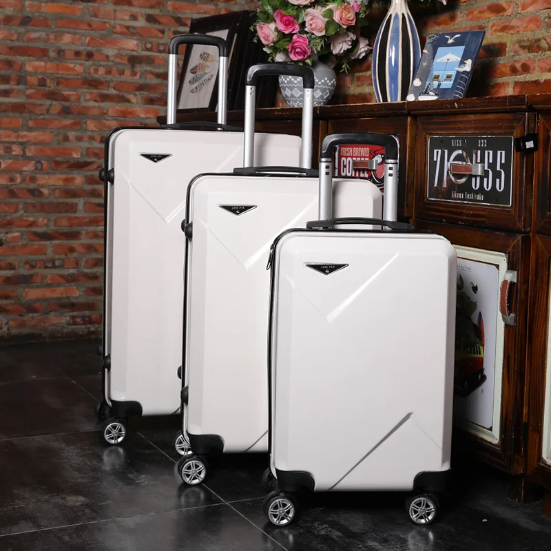 20 inch Rolling luggage travel suitcase on wheels carry on cabin trolley luggage bag ABS+PC suitcase green