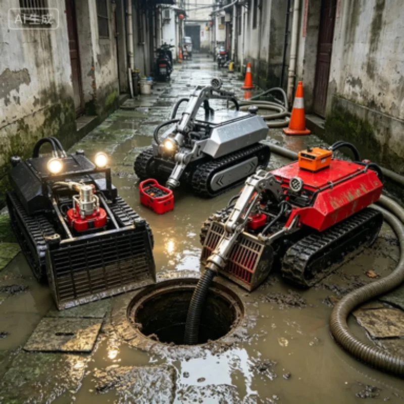 Heavy Duty Desilting Robot Underwater Sludge Removal Machine Remote Controlled Dredging Robot for Port and River Cleaning