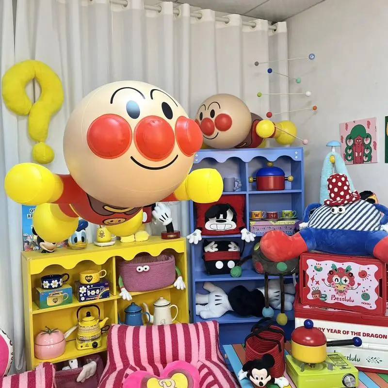 Japanese Anime Anpanman Large Hanging Inflatable Balloons Fitness Ball Bouncing Toy Room Decoration Children's Flying Toys