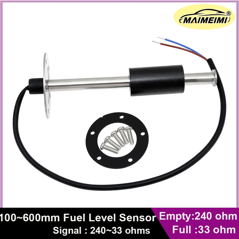 Image of Auto 240~33 Ohm Kraftstoffstandsensor Edelstahl Kraftstoffstand-Öltank-Sender für Auto Marine Boot Wasser/Kraftstoffstandanzeige 150-500mm