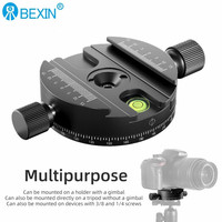 BEXIN QJ08 Panoramic Rotating Quick Release Plate Clamp Seat Tripod Gimbal Universal Clip Seat SLR Camera Photography Accessory