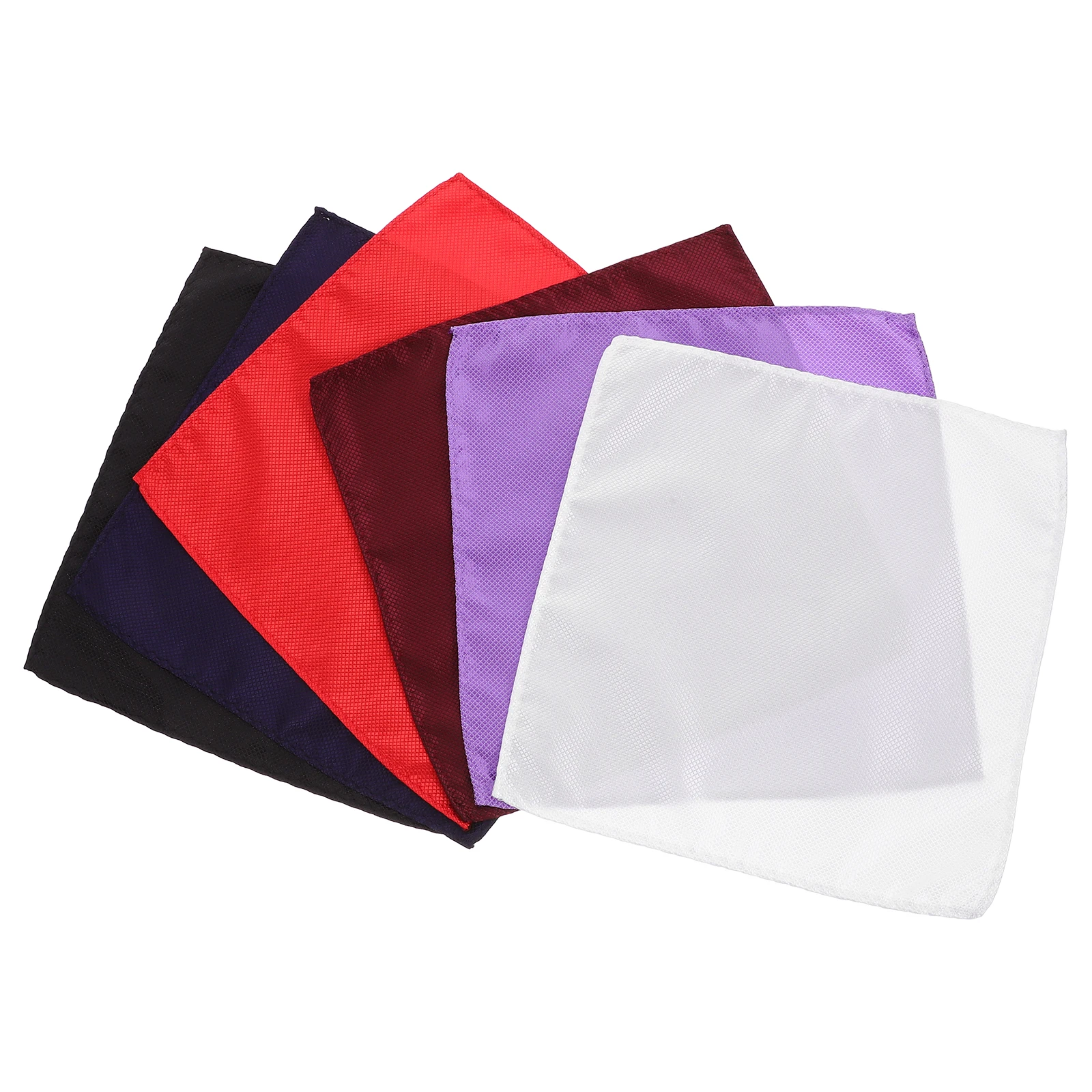 

6 Pcs Suit Pocket Square Handkerchief Men Fabric Squares Reusable Soft Material Formal Business Wedding Celebration Graduation