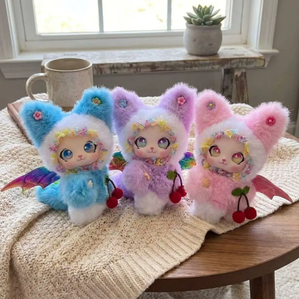 Soft Rabbit Pendant Anime Keychain Hand-Made Model Cute Rabbit with Flower with Wings Bunny Ornaments Backpack Pendant