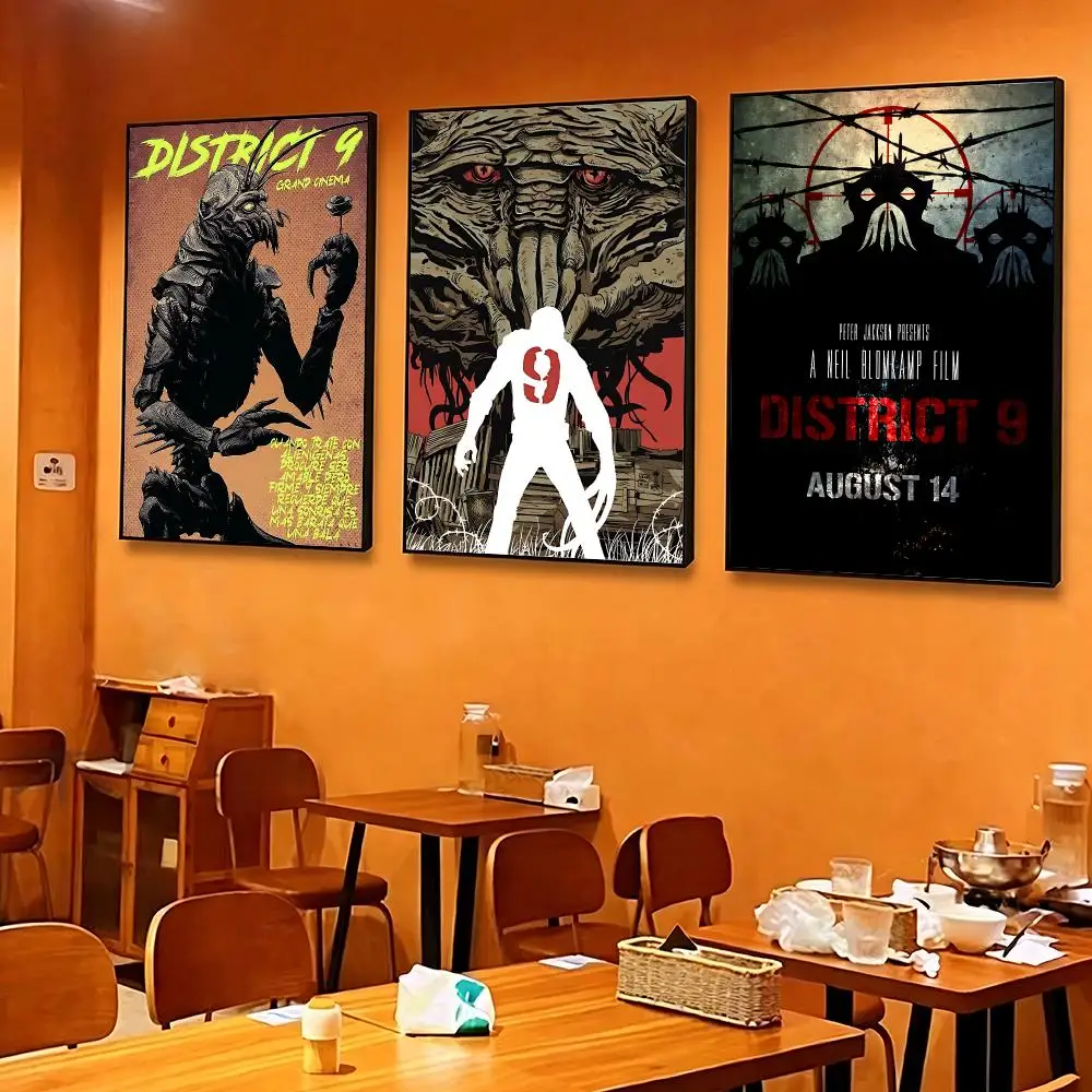 movie District 9 Poster Poster HD Printing Cozy and Warm Style for Home Decor for Bedrooms Cafes Gift Giving