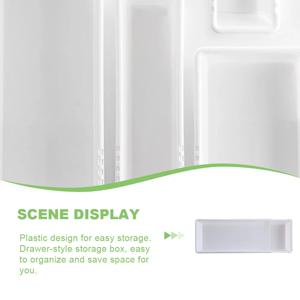 

Storage Box Plastic Drawer Organizer Adjustable Length Expandable Tray For Desk Countertop Drawer Storage Case