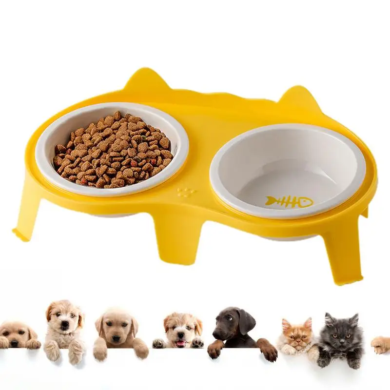 Elevated Cat Bowl Dog Bowl With Stand Pet Feeding Cat Water Bowl Indoor Cat Dishes Bowl With Hook Design Water Dispenser For Pet