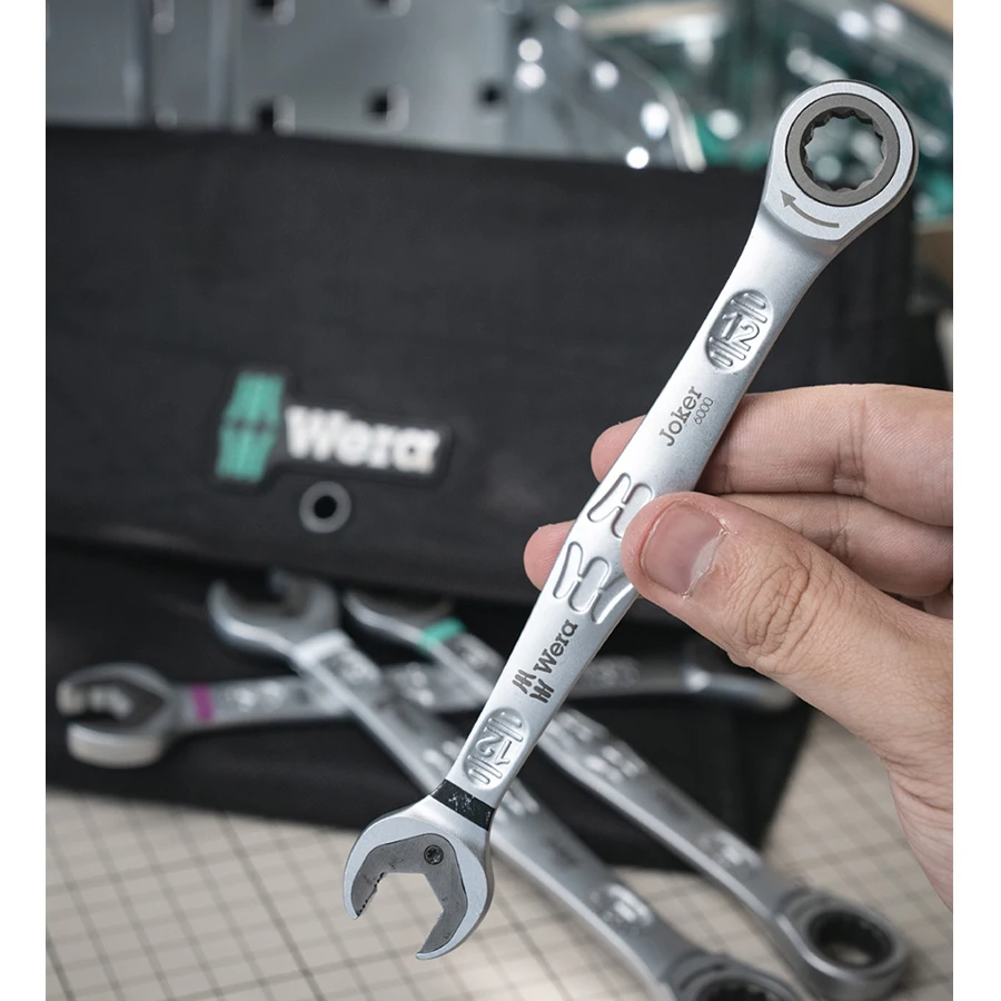 Imagem -04 - Wera Joker Ratchet Combination Wrench Multi Purpose Doublehead Plum Blossom Laborsaving Spanner Ferramenta de Reparo 6000 6001 pc