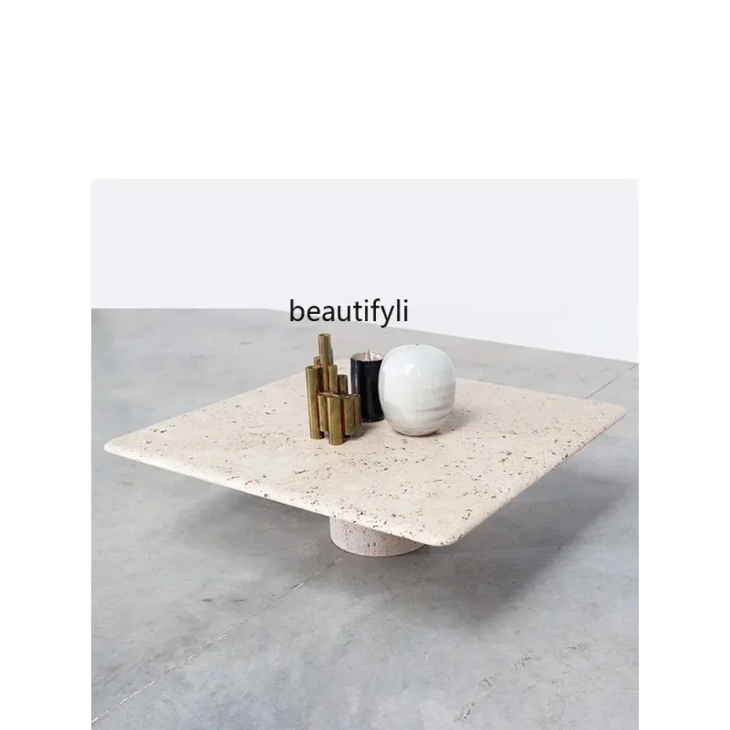 

A357 Квадратный журнальный столик Скандинавский дизайнерский образец комнаты Гостиная Чайный столик из пещерного камня
