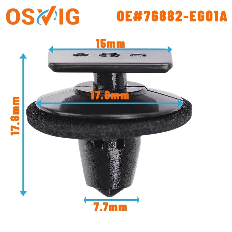 

50pcs 76882-eg01a Suitable For Nissan X-trail, Teana, Sunshine, Tiida, Yashqai, Underside Guard Plate And Side Skirt Edge Clips