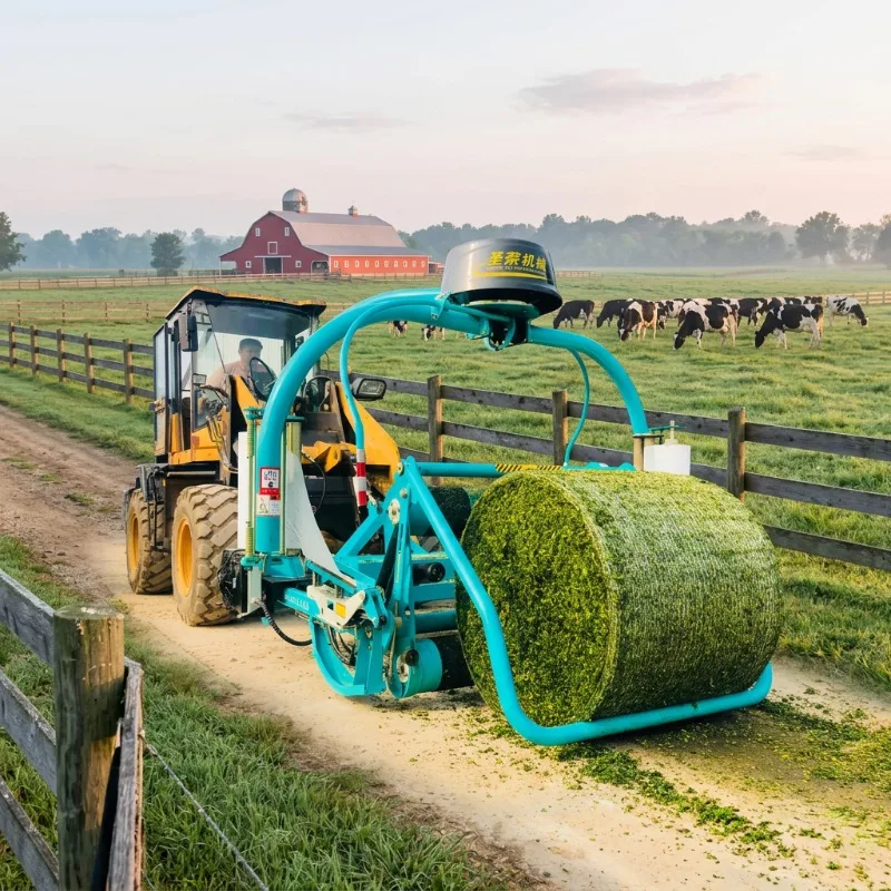 Three-Point Suspension Silage Bale Wrapper With Electro-Hydraulic Automation & Constant Speed For Tractor Mounted Operation