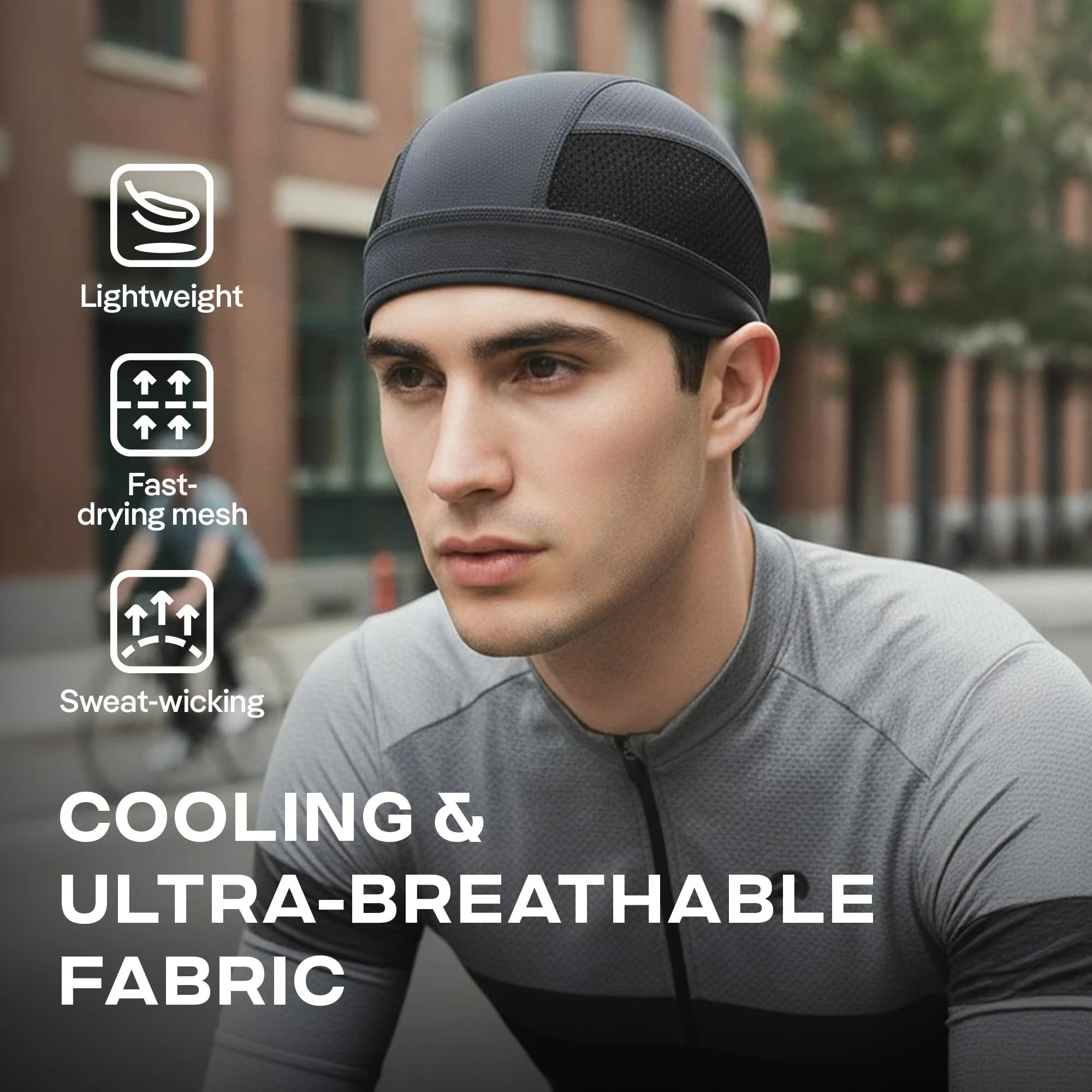 

Дышащая сетчатая шапка-подшлемник для мотоциклетного шлема, быстросохнущая гоночная шапка, шапка-бини под шлем, шапка для мотокросса