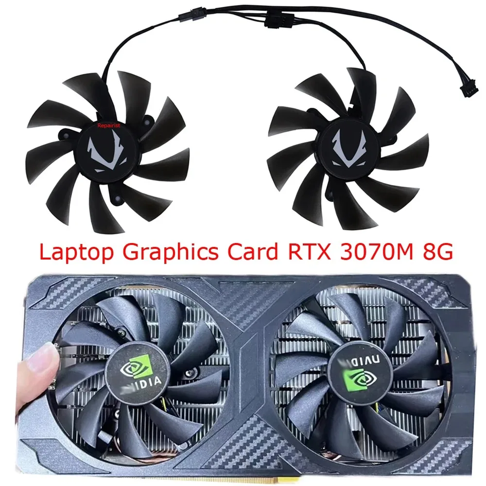 2Pcs/Set,T129215SU,FL8015 12VB,GPU Card Cooler Fan For JIESHUO Notebook RTX 3070M 3070 M 8g,For Nvidia Laptop Chip RTX3070 8G