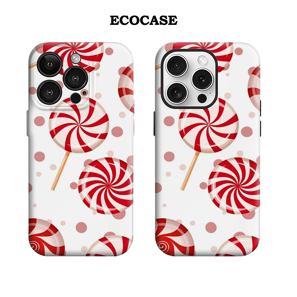 كاندي كين دوامة البوب آيفون 17 يجب أن يكون لديهم جراب هاتف آيفون 17 16 15 14 13 12 برو ماكس زائد طبقة مزدوجة الغطاء الخلفي #2