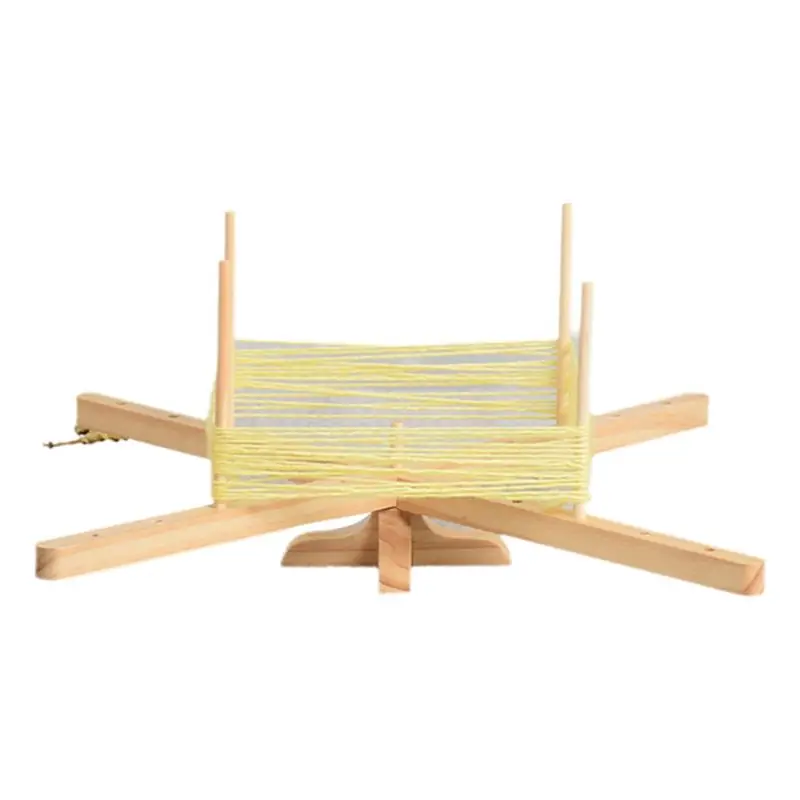 

ABRE-Tabletop Style Wooden Yarn Winder Holder Yarn Winding Tool Pine Wood Ergonomic Rotatable Wool Yarn Winder