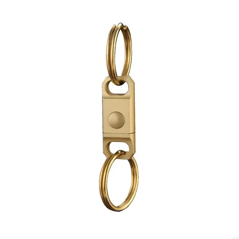 Oxidation Resistant Bronze Keychains Fast Detachable Structure Double Secure Spirals Perfect For Adventurers 24BD