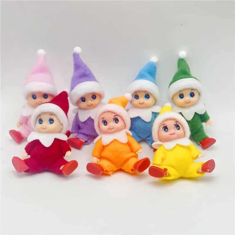 1Pcs Toddler Baby Elf Doll With Movable Arms Legs Christmas Oranments Decoration Kids Toy Xmax Home Decorations Party Supplies