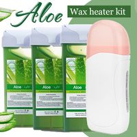Roll On Wax kit Waxing Kit for Women Wax Roller Roll On Wax Warmer for Hair Removal at Home Waxing Kit for Women men