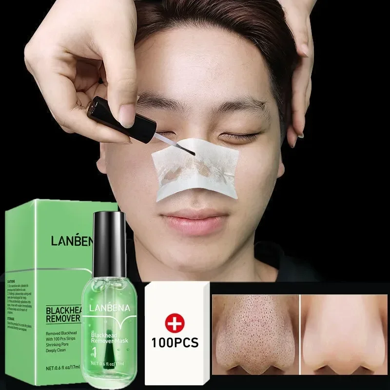 LANBENA Blackhead Remover Mask + Shrinks Pore Serum (Step 1+Step 2) Facial Acne Treatment 17ml view 2