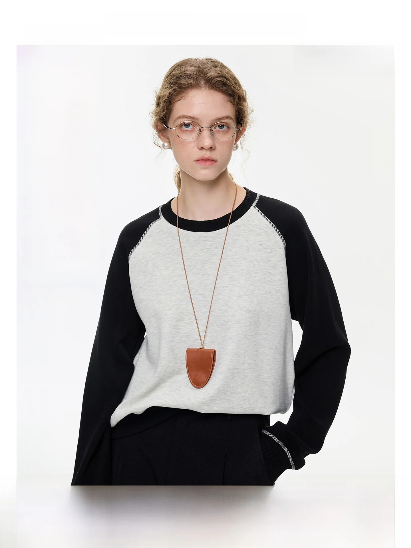 

VEGA CHANG Retro Color Blo Knitted Long Sve Женская основа irt Faux Velvet Feel Commute Sle Корейская версия прямого кроя