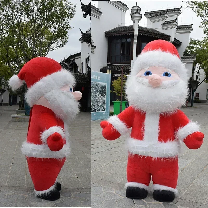 2 متر/2.6 متر نفخ سانتا كلوز عيد الميلاد زي حفلة الحدث الزفاف تعزيز الكبار دور اللعب هالوين التميمة بدون بطارية #2