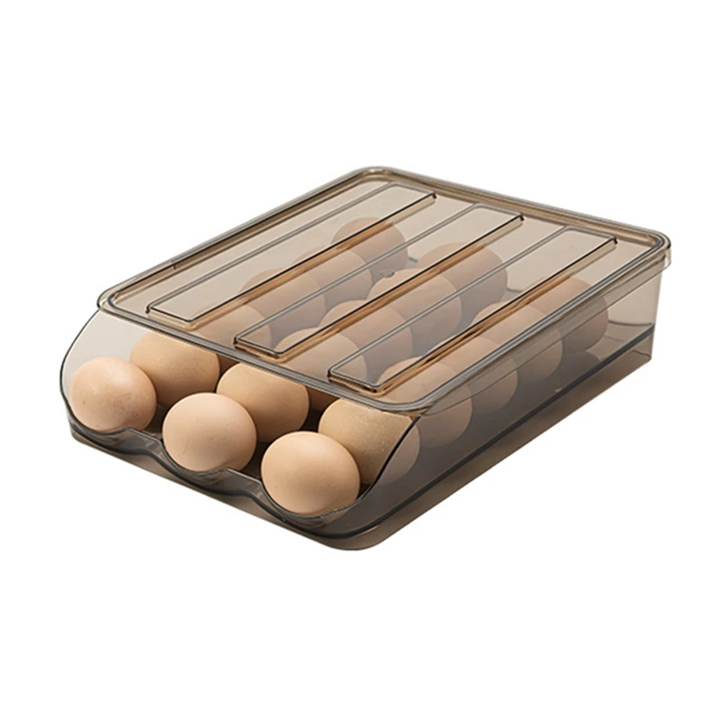 

Creative Design Sliding Kitchen Refrigerator Freezer Fresh Stackable Food Egg Storage Storage Box