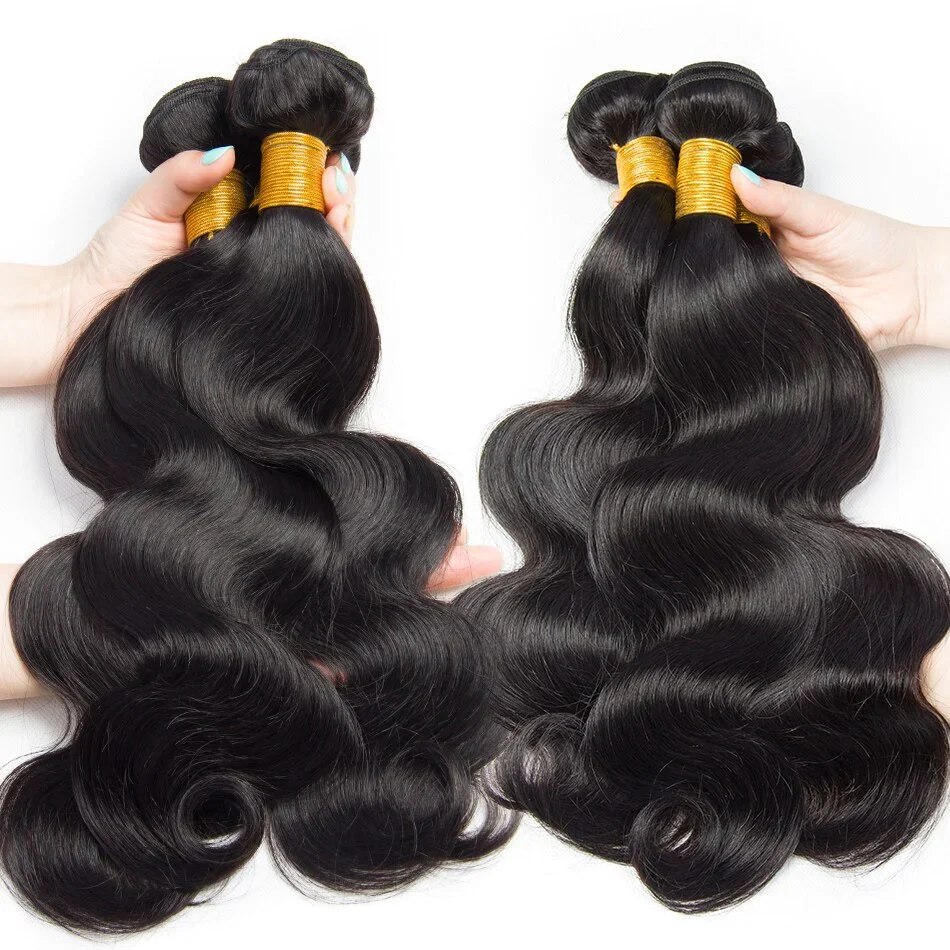 Hot Sale Body Wave Bundles With HD Transparent Lace Closure 4x4 Closure with Bundles Body Wave Human Hair Bundles and a Closure