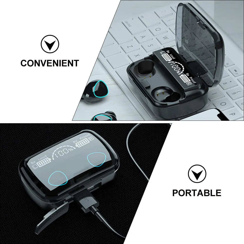 

TWS Earbuds Wireless Headset Noise Reduction Touch Control Game Music Smart USB Charging Earphones Long for Phone