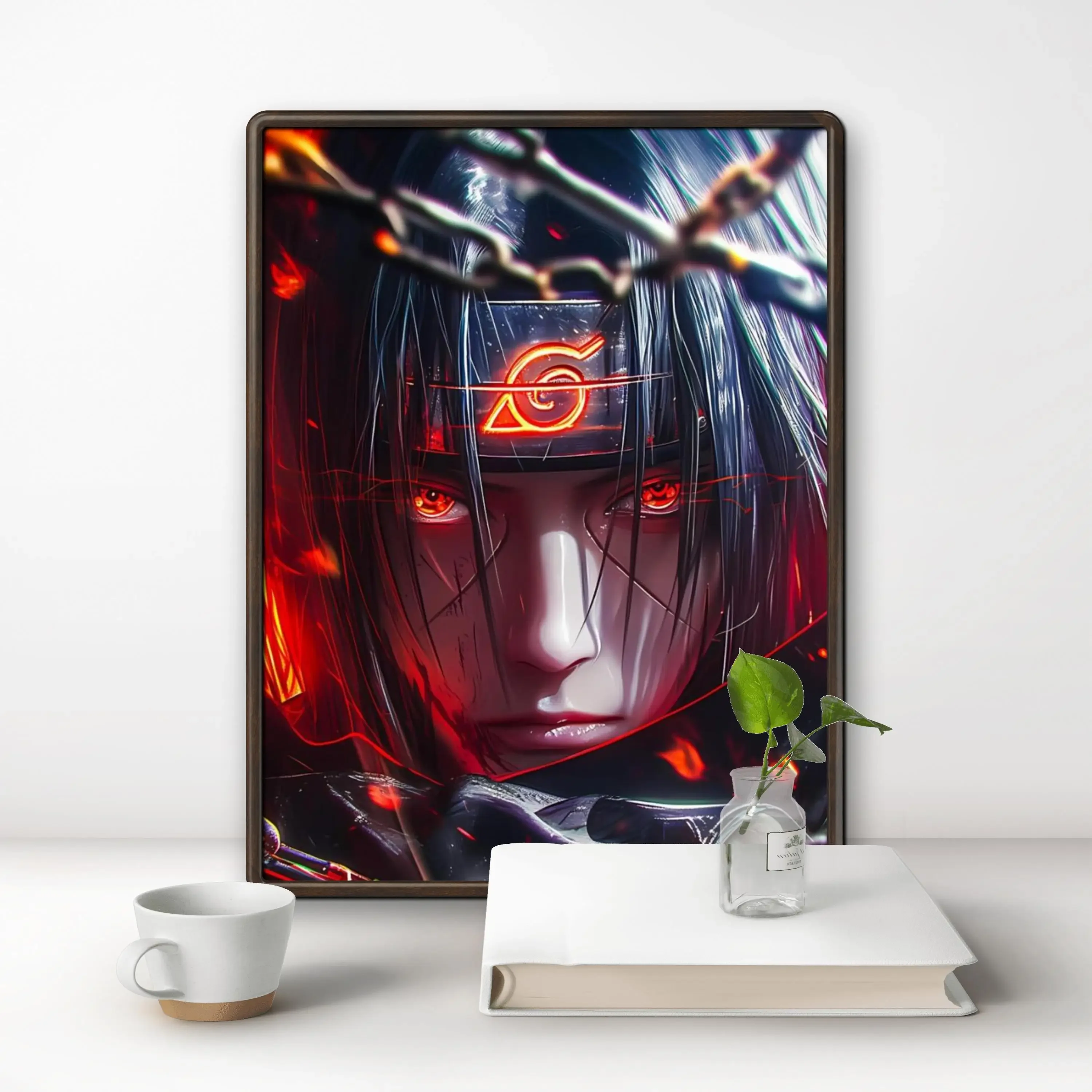 Naruto Itachi Uchiha Anime 5D Full Round Drill Diamond Painting Kit Crow Sharingan Mosaic Embroidery Art Home Wall Decor DIY Cra