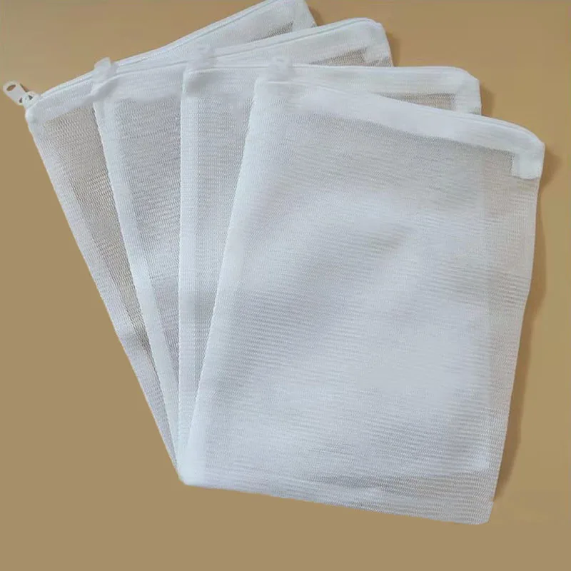 10 adet 12x18cm yoğun delik filtre Net çanta örgü çanta acqubio gölet Bio topu karbon medya için akvaryum balık tankı izolasyon çantası