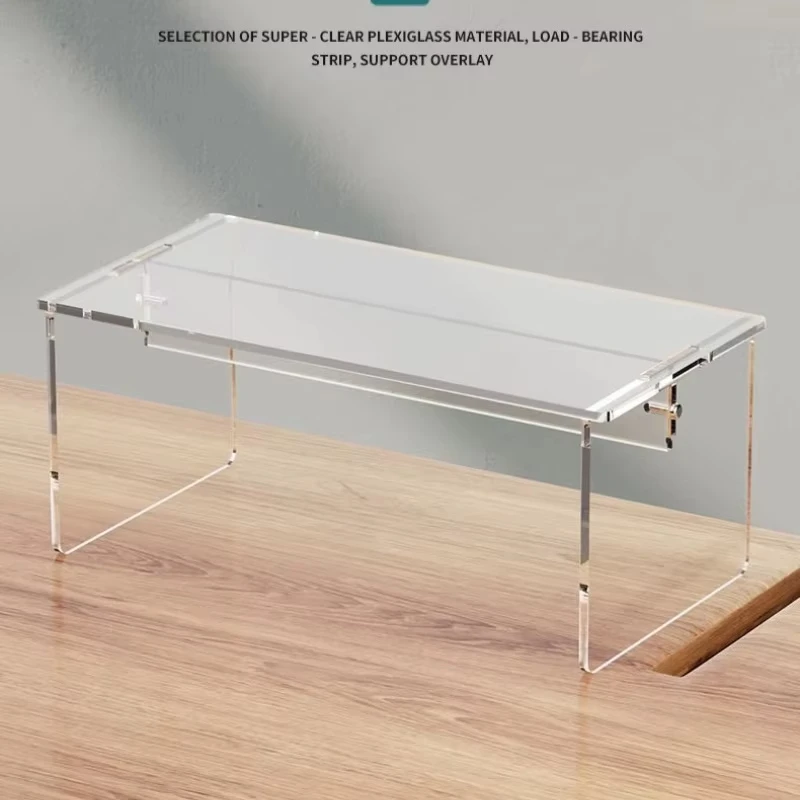 Transparent Acrylic Display Stand For Toys Model, Assembly Desktop Heightened Storage Shelf, Refrigerator Cabinet Layered