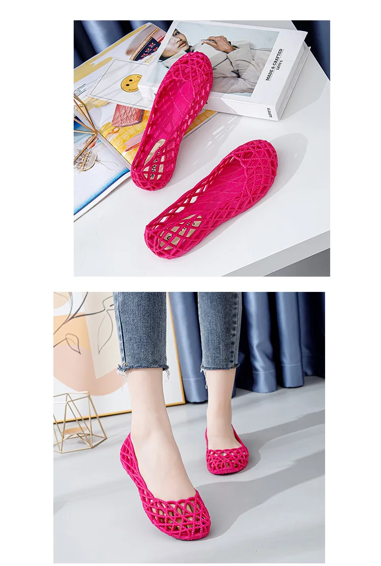 Damen-Netzgewebe-Ballerinas 2026 Sommer Markendesign Hohle Alltagssandalen Bequeme Netz-Strandschuhe – Detail 16