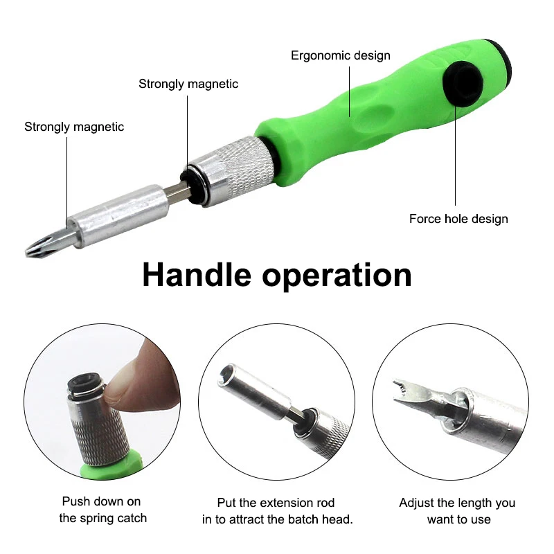 Nuevo juego de destornilladores de precisión antideslizante de 32 en 1, puntas Phillips, kit de herramientas de reparación manual multifuncional para teléfono, reloj, gafas, PC 3