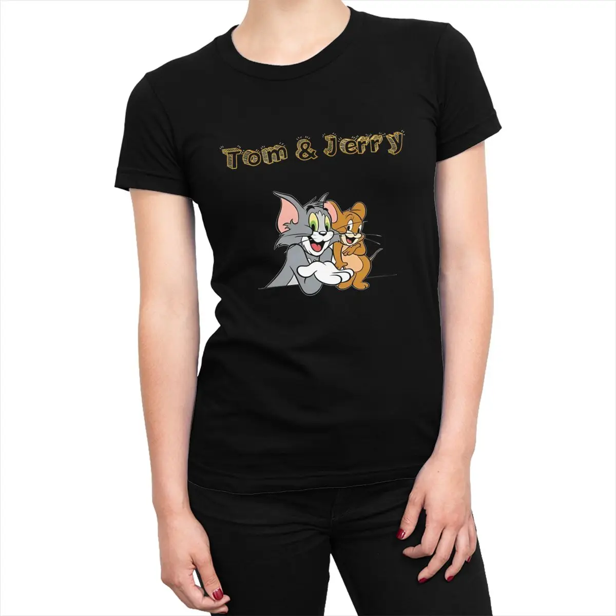 Streetwear T-Shirt Tom And Jerry Cotton T Shirts film Fashion Tshirt for Female Wholesale Beach Y2K Retro Print Tees