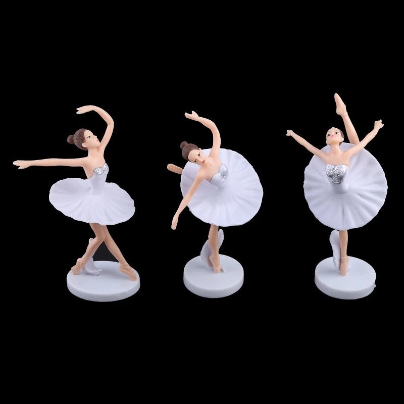 6 PCS Ballet Girl Miniature Figurine Toy Figurines Playset Cake Toppers Cake Decoration Cake Decor Accessories