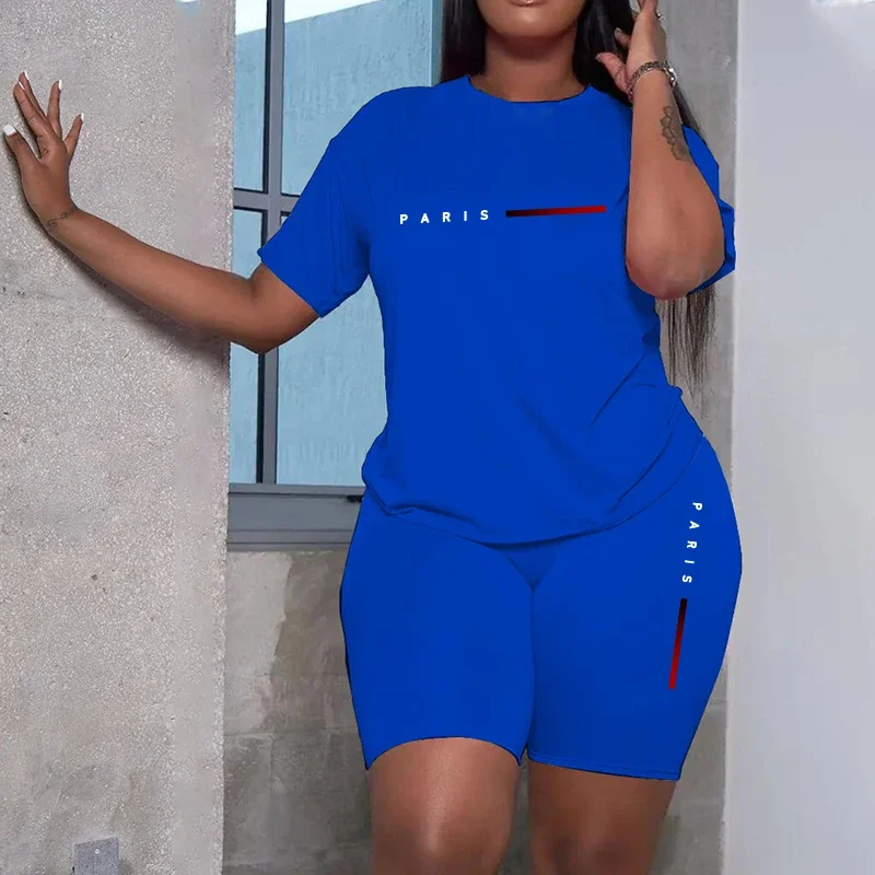 

New Best Seller Womens Tracksuit Summer Casual T-shirt Shorts 2 Pcs Set Outdoor Sports Jogging Woman Clothing 2026 y2k Outfits