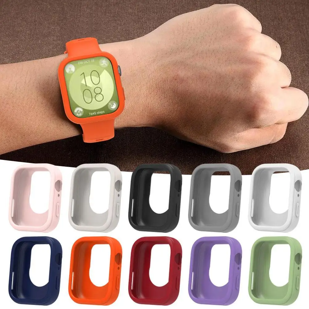 Full-coverage Protective Case For Huawei Watch Fit 3 SmartWatch Cases Soft Silicone Screen Protective Shell Dust And Drop Proof