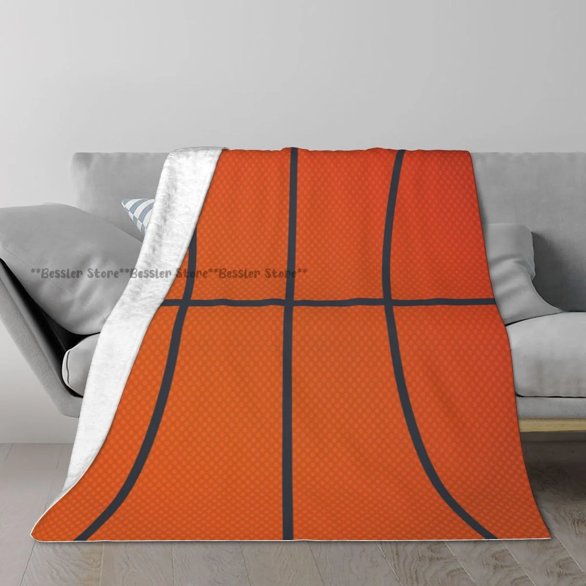 Unique Blanket to Family Friends Basketball Background Durable Soft Comfortable for Home Gift Blanket