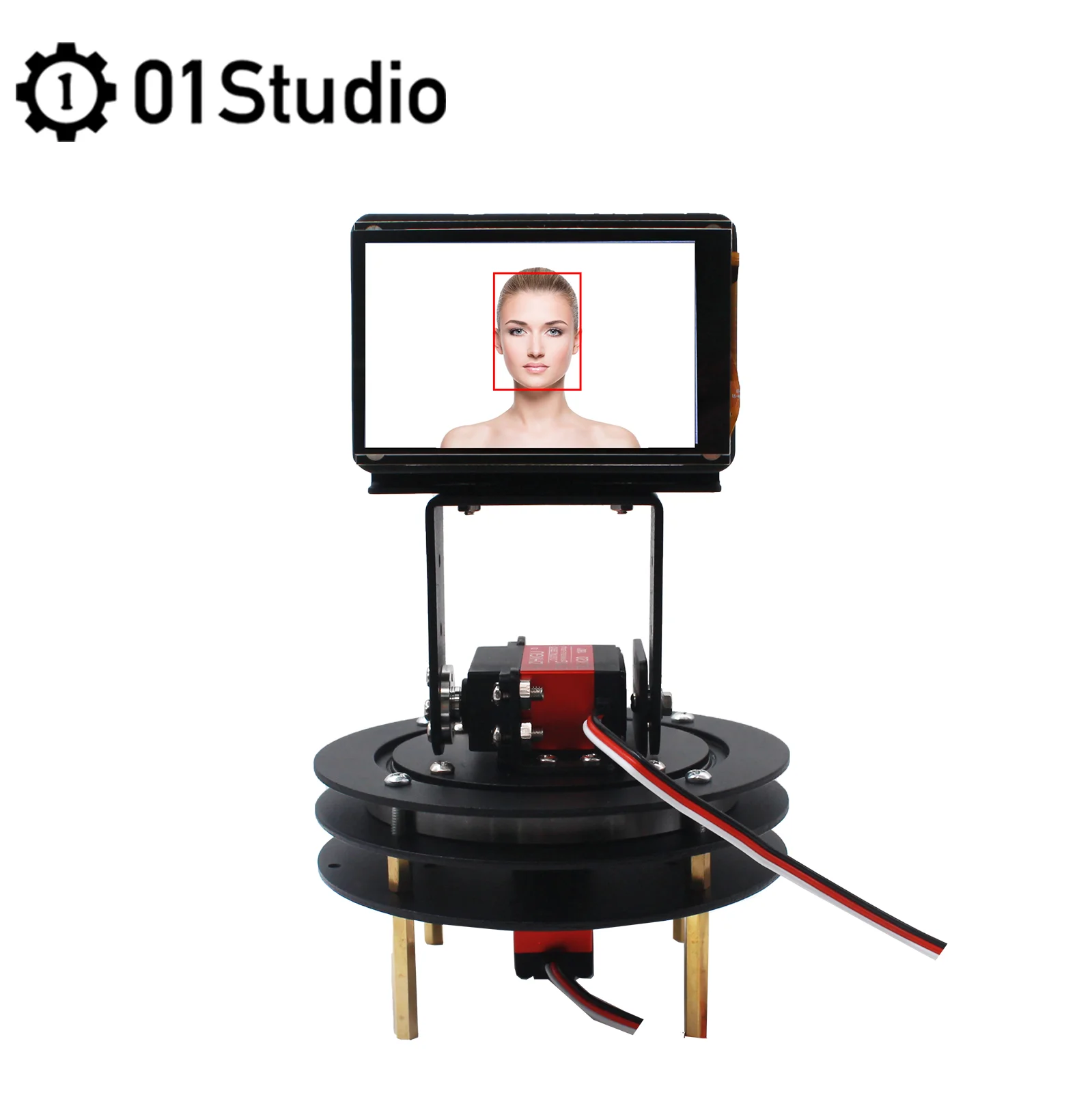 01Studio K230 2D Electric Servo Gimbal with 2 DOF and 20Kg High Torque Servo Degrees of Freedom Rotation DIY Kit